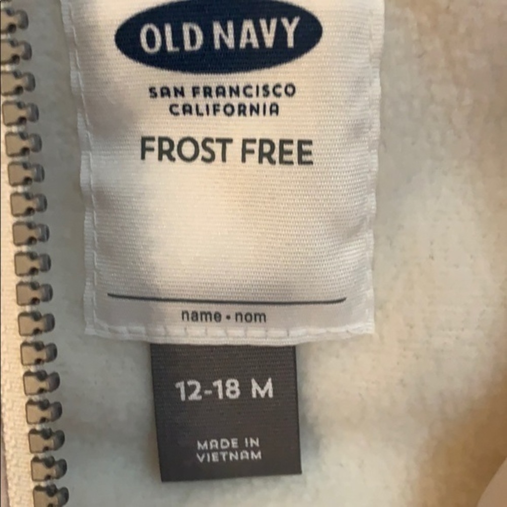 Old navy star silver pink‎ frost free jacket 12-18M - Picture 2 of 6
